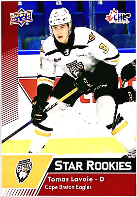 2022-23 Upper Deck CHL Star Rookies Tomas Lavoie Rookie #352 RED PARALLEL Eagles