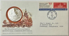2nd Continental Congress "Bicentennial Commemorative Sterling Silver Medal"