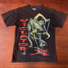 Reprint 1997 Todd Mcfarlane SPAWN Violator Retro design Black T shirt NH18676