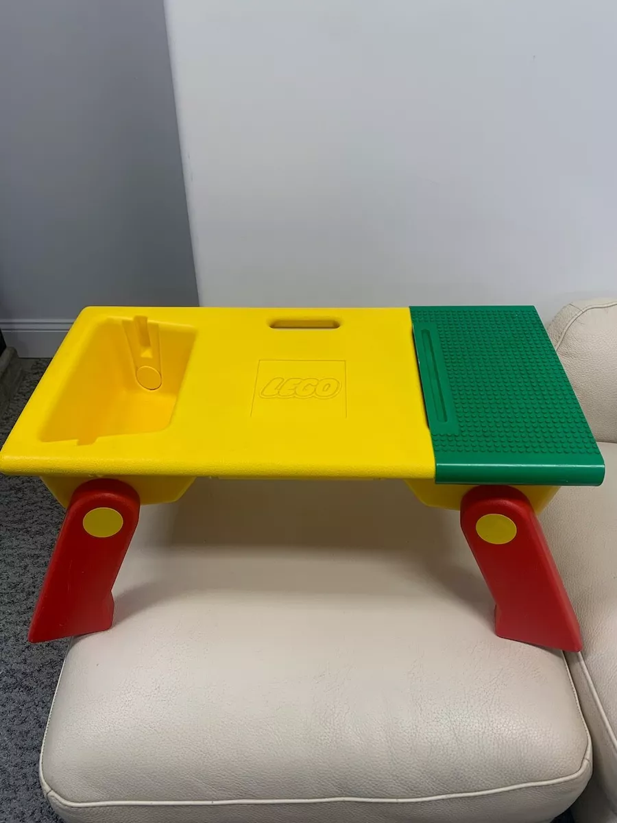 LEGO Vintage Lap Tray Table Building & Storage Bins Fold up Legs