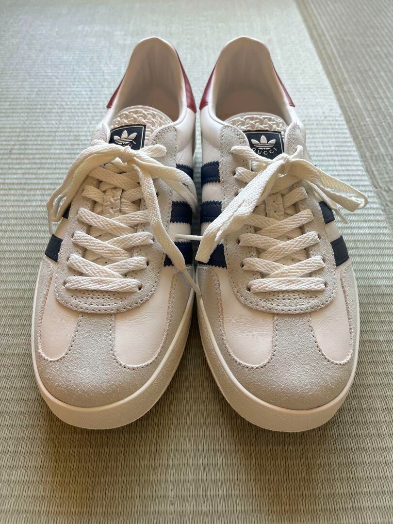 adidas × GUCCI Men's Gazelle Leather Sneakers White US9 | eBay