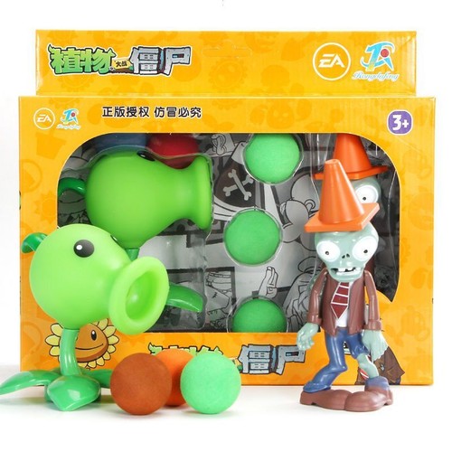 New Plants vs Zombies PVZ Peashooter ABS Shooting Bullets Figure Kids Toy Gift - Bild 1 von 1