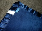 5D Set of 2 Tiddliwinks Navy Blue Luxe Plush Satin Crib baby Blankets Comforter