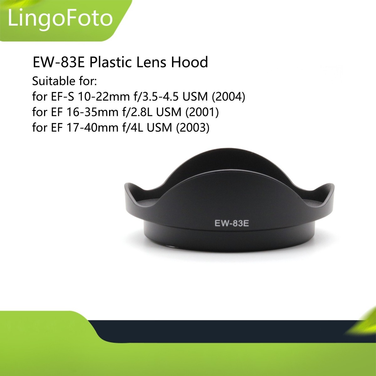 EW-83E Plastic Lens Hood for EF-S 10-22mm f/3.5-4.5 USM / EF 17