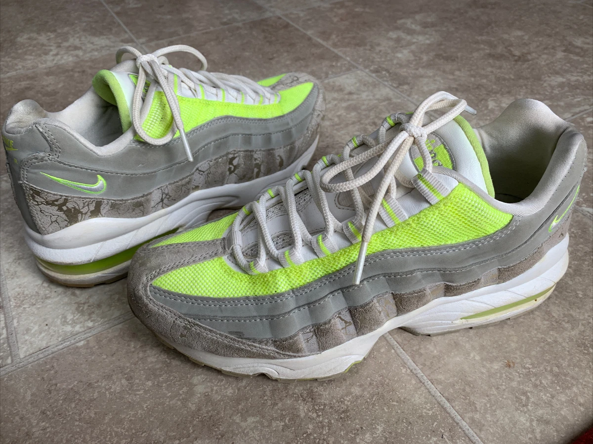 Nike 336620 011 Air Max 95 Granite Gray and Yellow Sneakers Women s Shoes Size 8