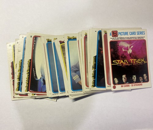 Star Trek Motion Picture Trading Cards Lot 1979