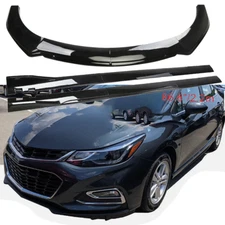 Glossy Black Front Lower Bumper Lip Splitter Spoiler For Chevy Cruze