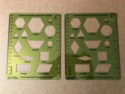 Everyday Mathematics Pattern Block Template (2 Pack)