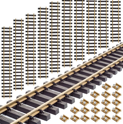 10x Gleis gerade 60 cm + Verbinder kompatibel mit Schienen Spur-G Gartenbahn