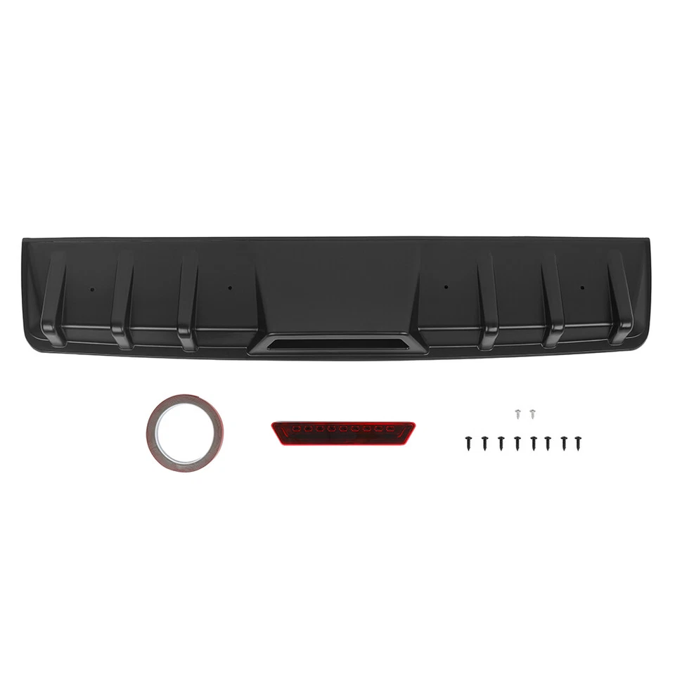 Rear Bumper Diffuser 5 Shark Fins Spoiler Splitter Lip For Dodge Journey 2008-16 - image 3 of 4