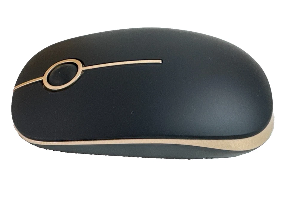 Jelly Comb Slim Wireless Mouse 2.4GHz USB Receiver Black & Silver Silent Click - Image 4 of 4