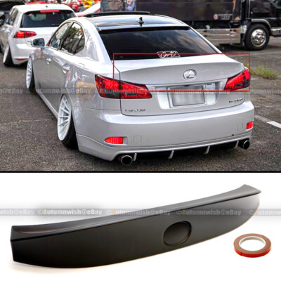 For 06-12 IS250 IS350 ISF Unpainted WD W Style ABS Rear Trunk Lip Wing ...