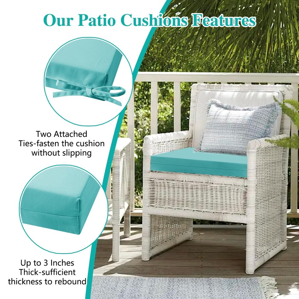 Luxepurilyn Outdoor Chair Cushions Patio Furniture Waterproof Outdoor