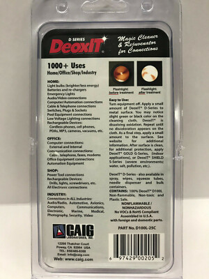 Deoxit 100%, 25ml Bottle w/Needle Dispenser, D100L -25C, Caig