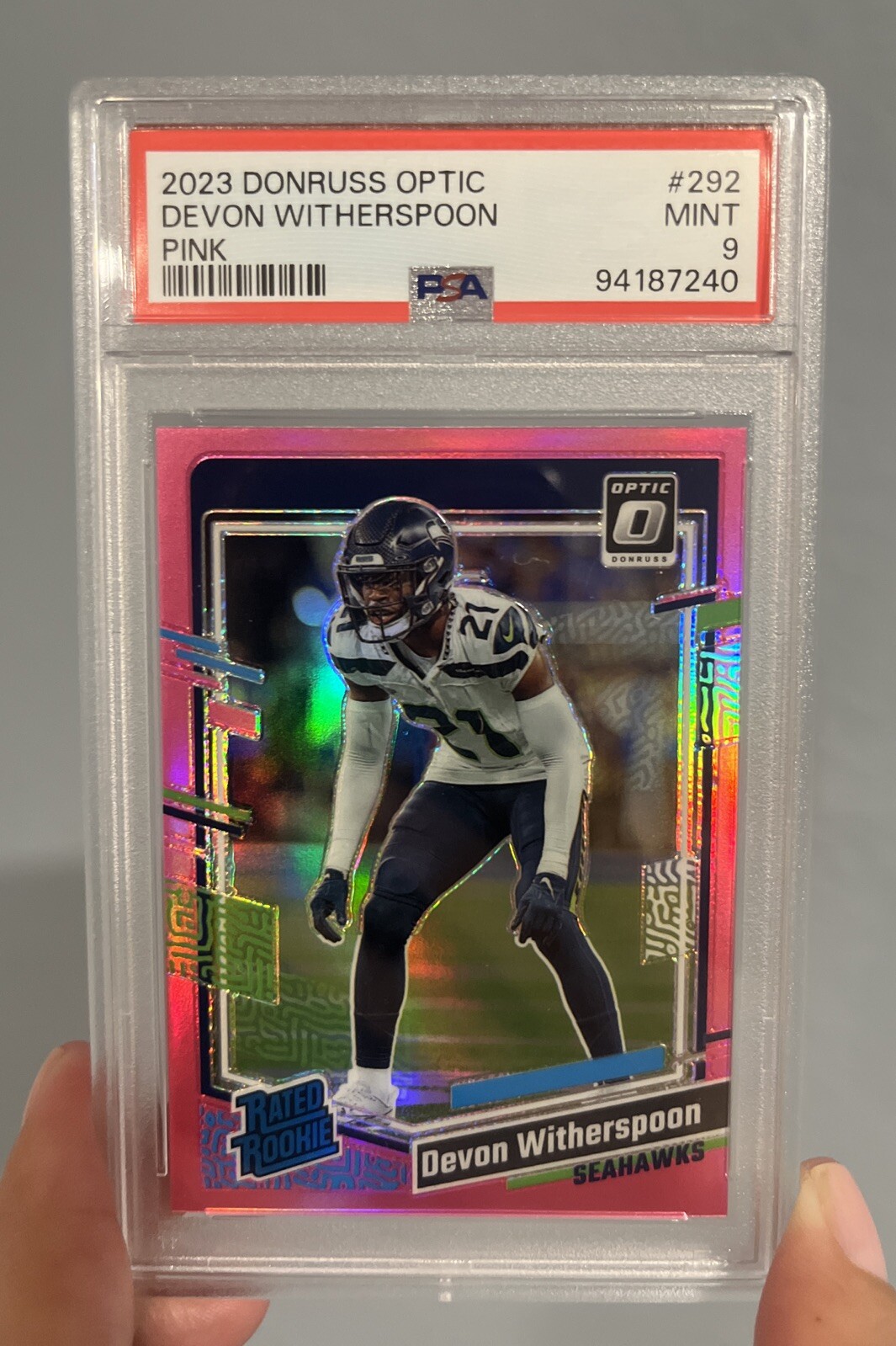 2023 Donruss Optic DEVON WITHERSPOON PINK #292 - PSA MINT 9