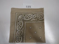 NEW 12pk 100% Cotton Paisley Print Scarf Bandana Head Wrap 22"x22"
