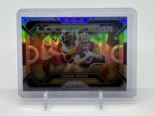 2023 Panini Prizm Football Chase Young Lockdown Silver Prizm Commanders 49ers SP