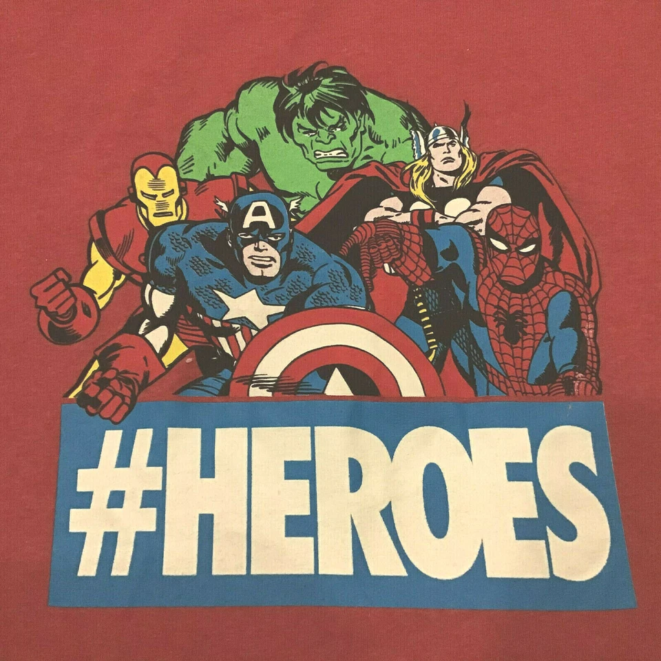 Camiseta roja Epic Threads Marvel #Heroes Boys BRILLA EN LA OSCURIDAD ¡Talla M L@@K! Foto 2 de 4