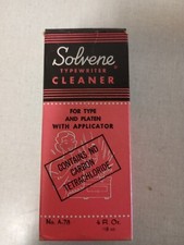 Vintage Solvene Type Writer Cleaner With Applicator EMPTY Bottle  thumbnail
