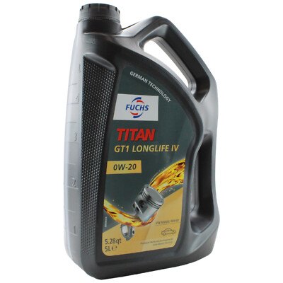 Fuchs Titan GT1 Longlife IV SAE 0W-20 Engine Oil 5 Liter 800361752 for Audi VW