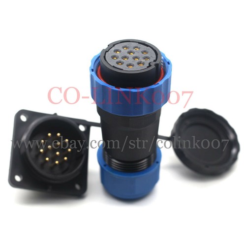 12Pin Waterproof Connector, SD28 Aviation Circular Industrial Power Signal Plug - Picture 3 of 7