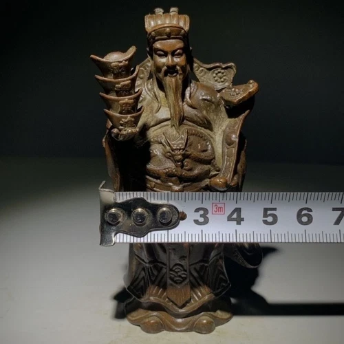 Blessing Bronze god of wealthy buddha Collection netsuke statue blessing figure - Picture 5 of 5