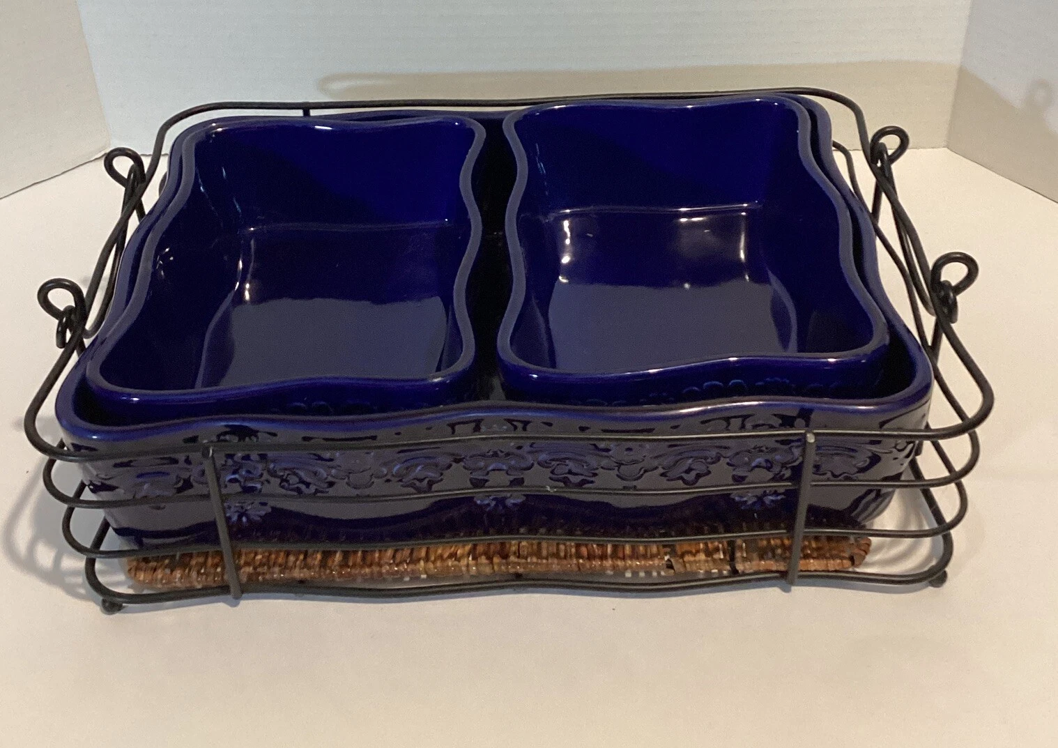 ( 7) Piece Bakeware Cobalt By Temptation Tara, 13" Rectangular Baker w/...