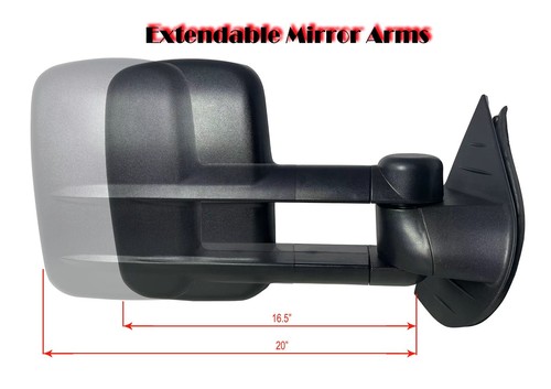 Pair Right and Left Side Towing Mirror for 07 to 2013 Chevy Silverado and Sierra - Picture 16 of 19