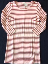 J Crew Dress XS Maritime Stripe Knit Shift Ivory Red NWT e7077 NEW