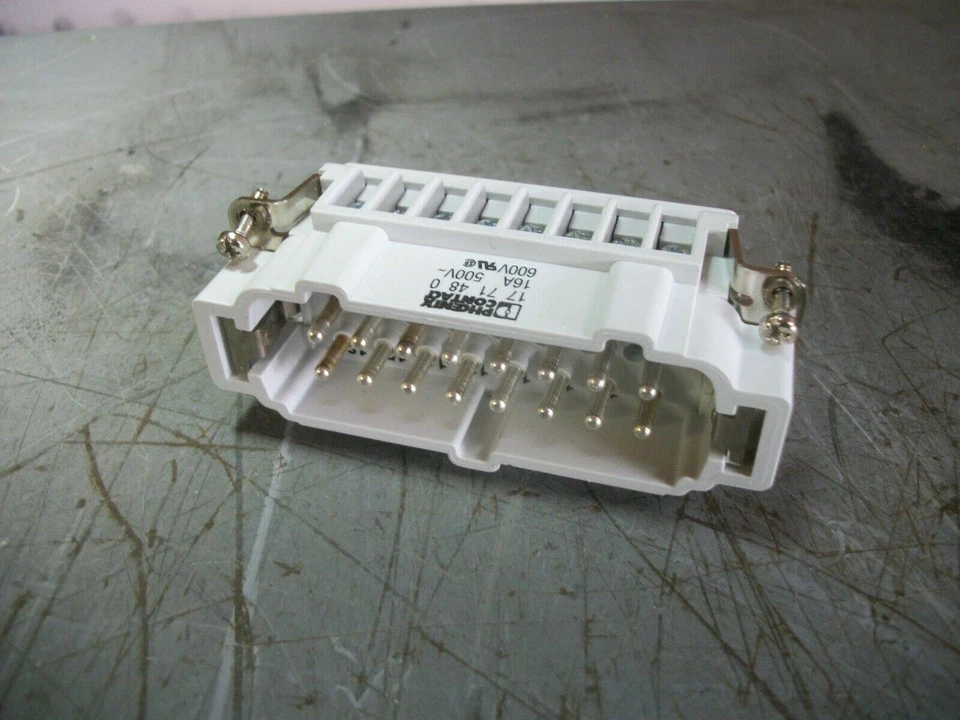 PHOENIX CONTACT 16-PIN CONNECTOR 17 71 48 0 16AMP 600VOLT NOB - Image 2 of 3