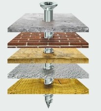 TIMCO MULTI FIX COUNTERSUNK MASONRY SCREWS CONCRETE BRICK STONE WOOD IN ZINC