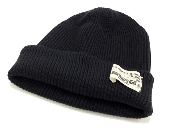 BUZZ RICKSON'S WATCH CAP COTTON Black Men's Knit Hat One Size