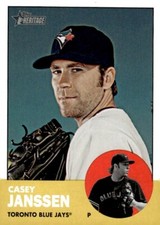 2012 Topps Heritage #419 Casey Janssen Toronto Blue Jays