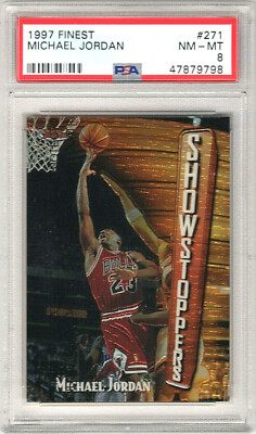 Michael Jordan** 1997 Topps Finest Showstoppers #271 PSA 8 NM-MT 