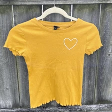 Art Class Mustard Embroidered T-Shirt | M