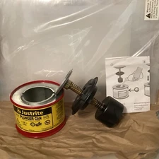 JUSTRITE 10008 Plunger Can 1 pt., Galvanized Steel, Red 6AP05