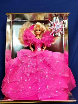 Vintage Mattel 1990 HOLIDAY BARBIE Special Edition Doll PINK DRESS