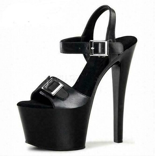LYYSKY Women's T-Strap Peep Toe Platform Heels - Super High Heel Slingback Sandals For Party & Evening Dress