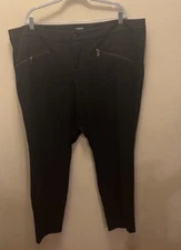 Torrid Black Women’s Pants Capri 24 Pockets Stretch High Rise Button Zip Corp