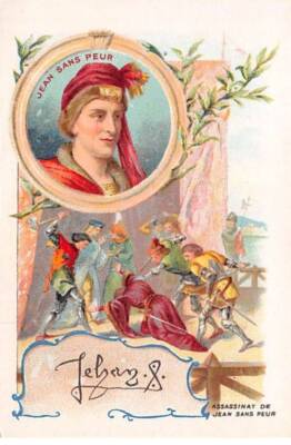 CHROMOS.AM23292.7x10 cm ca.Chicoreée Williot.Jean Sans Feur.Jeansassinat de Jean