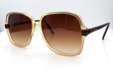 Vintage Paul Michel 24W L5291 Brown Translucent Oval Sunglasses W/NEW LENSES