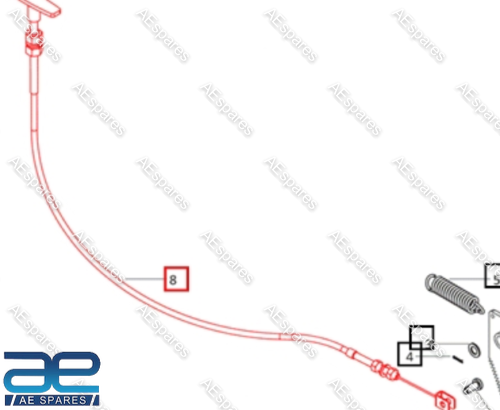 For Mahindra Tractor Hand Brake Cable 000041943C12 - Picture 3 of 3