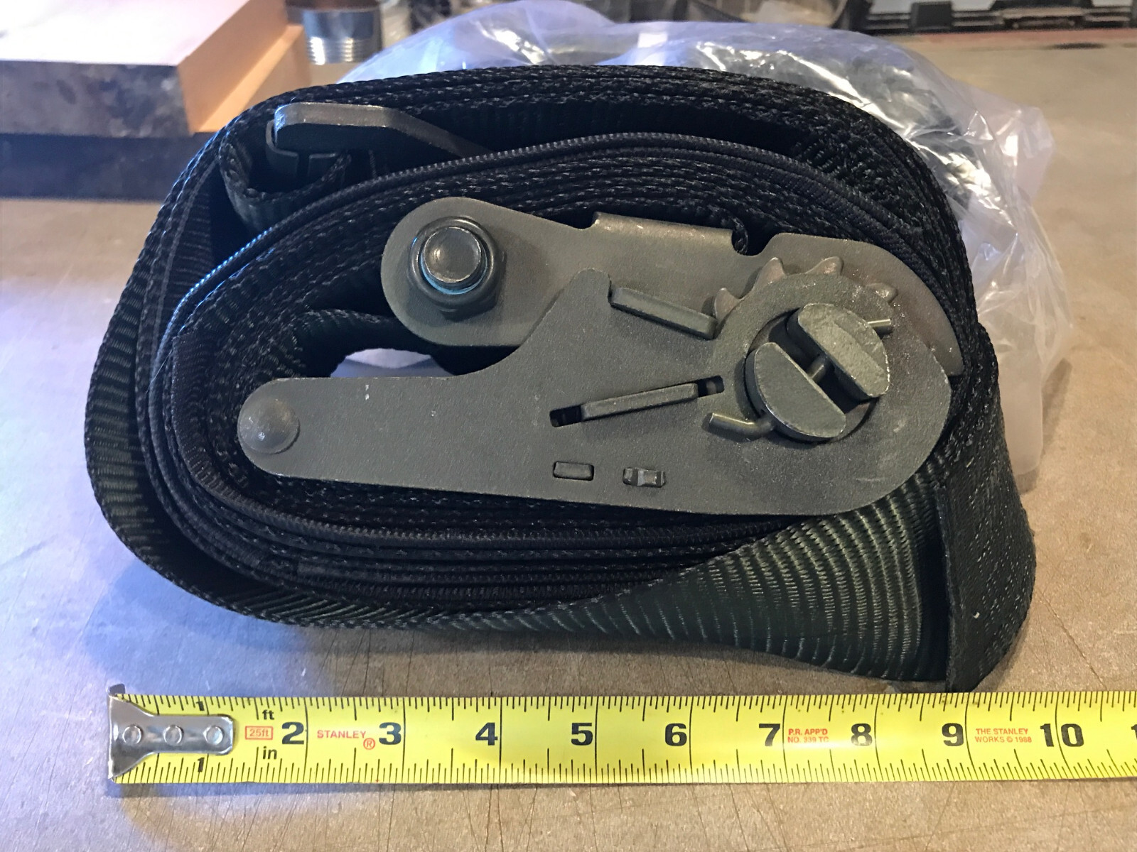 Ratchet tie down Cargo Straps (2) 3" x 21 Feet 2 ton Snap Hooks US Military Misión Boliviana