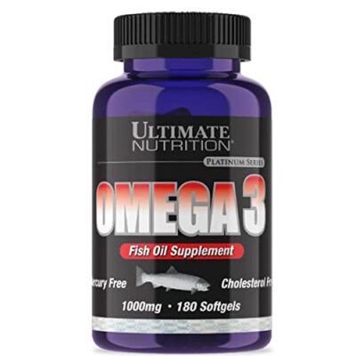 Ultimate Nutrition Omega 3 Fish Oil Supplement, Maintains Cardiovascular Health