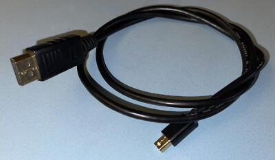 1 Meter Display Port auf Mini Display Port Kabel DisplayPort vergoldet schwarz