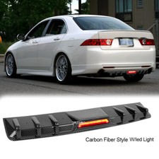 For Acura Tsx Tlx Car Rear Bumper Diffuser Shark Fins Lip Spoiler Wbrake Light For Acura Tsx Tlx Car Rear Bumper Diffuser Shark Fins Lip Spoiler Wbrake Light
