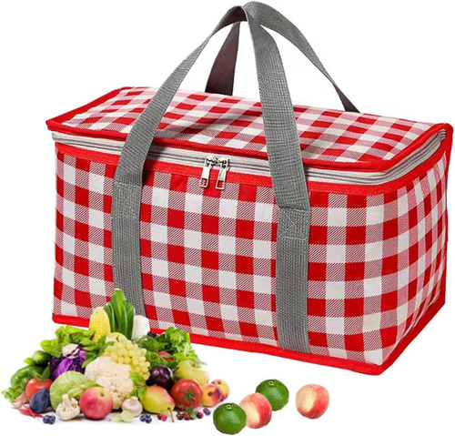 Insulated Picnic Bag Reusable,Beach Bag Cooler Bags, Cooler Bags with Zippered T - Picture 9 of 12