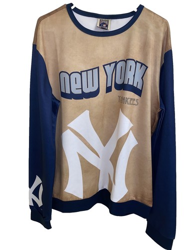 New York Yankees graphic ash color Sweatshirt unisex men women S
