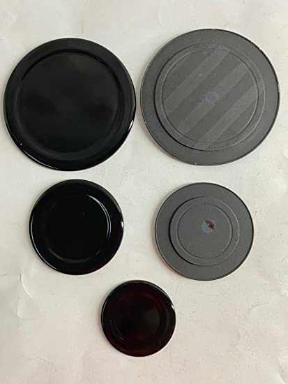 REX ZANUSSI ELECTROLUX 5 piattelli in ghisa neri lucidi con bordo superiore