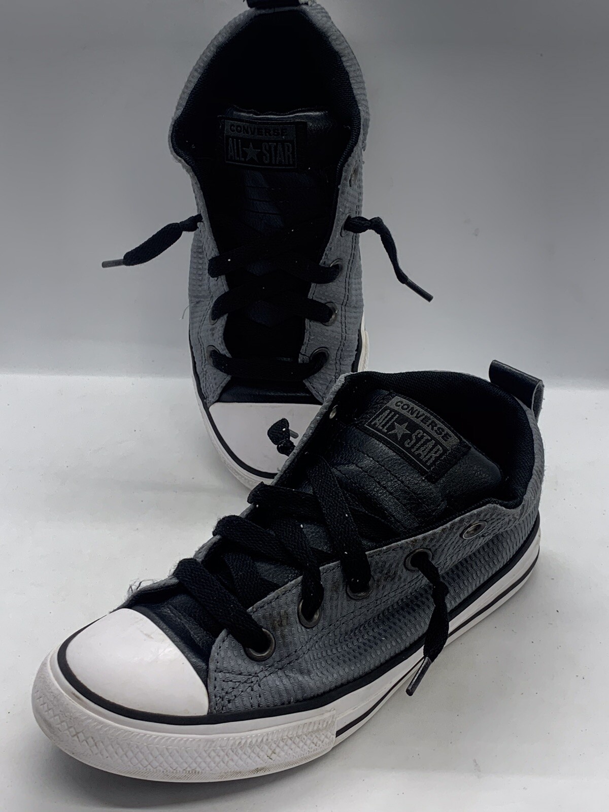 Black Leather Sneakers Size 